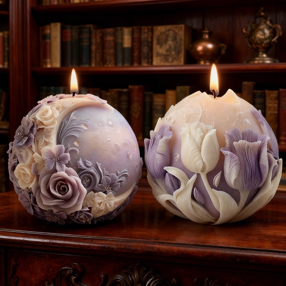 Soap Making Gifts - Moon Rose Tulip Ball Candle Silicone