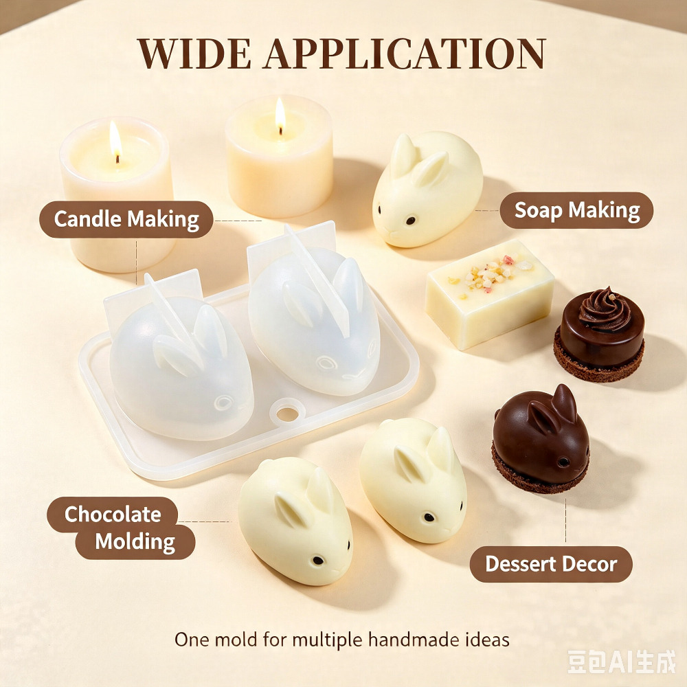 3D Mini Rabbit Silicone Mold F - Soap Making Instructions ulasan dan harga