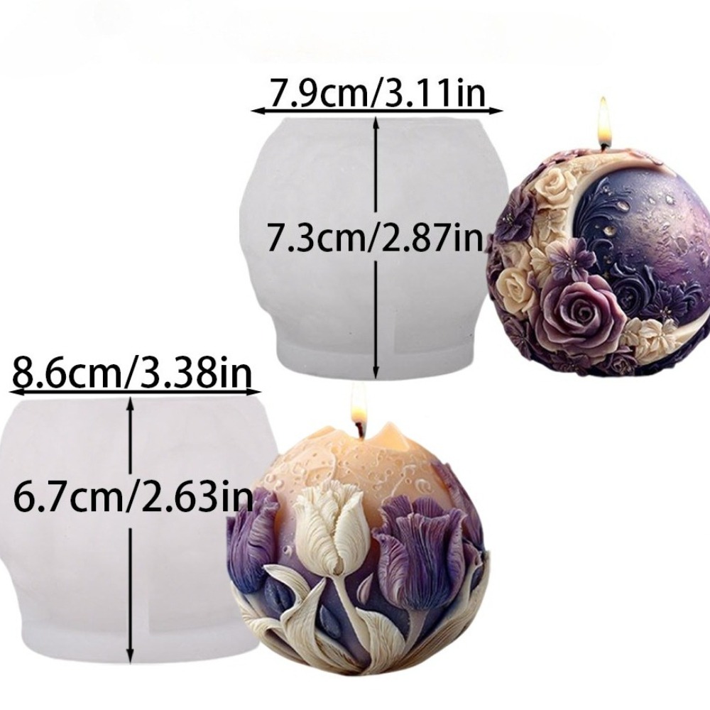 Moon Rose Tulip Ball Candle Si - Soap Making Gifts ulasan dan harga