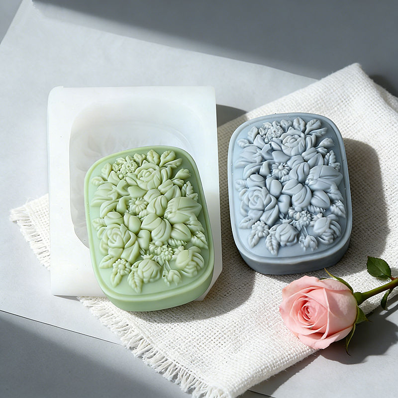 Square Floral Silicone Soap Mo - Soap Making Instructions ulasan dan harga