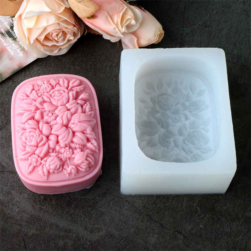 Square Floral Silicone Soap Mo - Soap Making Instructions ulasan dan harga