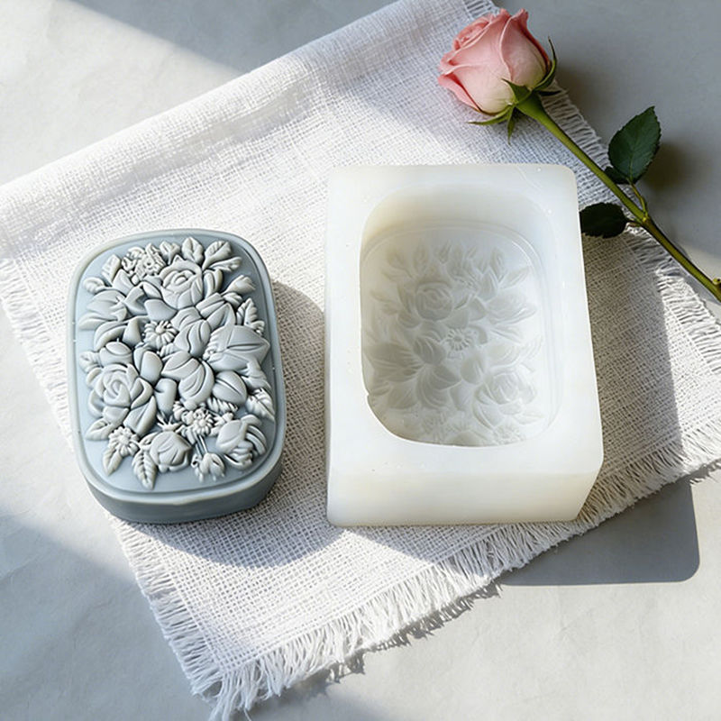 Square Floral Silicone Soap Mo - Soap Making Instructions ulasan dan harga