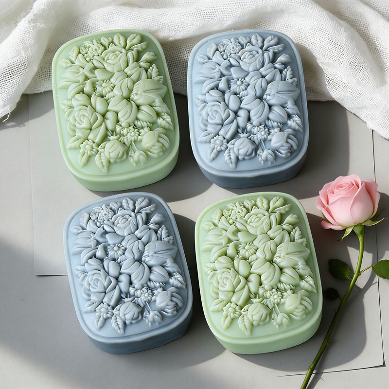 Square Floral Silicone Soap Mo - Soap Making Instructions ulasan dan harga